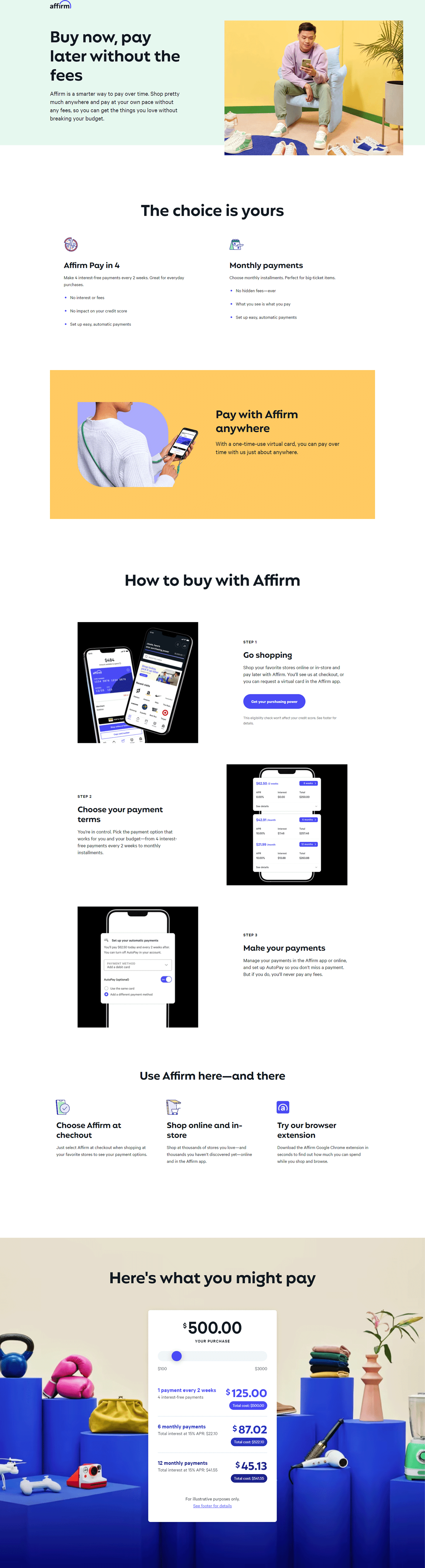 Affirm Financial Assistance Programs are buy now, pay later programs designed to enable you to pay over time for services you want now.